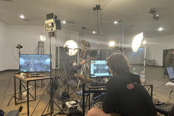 Inside Springbok Entertainment's volumetric studio with LUMIX BGH1 box-style cameras