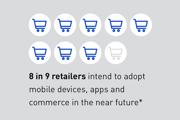 8 in 9 retailers intend to adopt mobile devices, apps and commerce in the near future