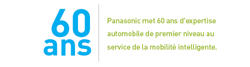 60 ans / Panasonic met 60 ans d'expertise automobile de premier niveau au service de la mobilité intelligente. 