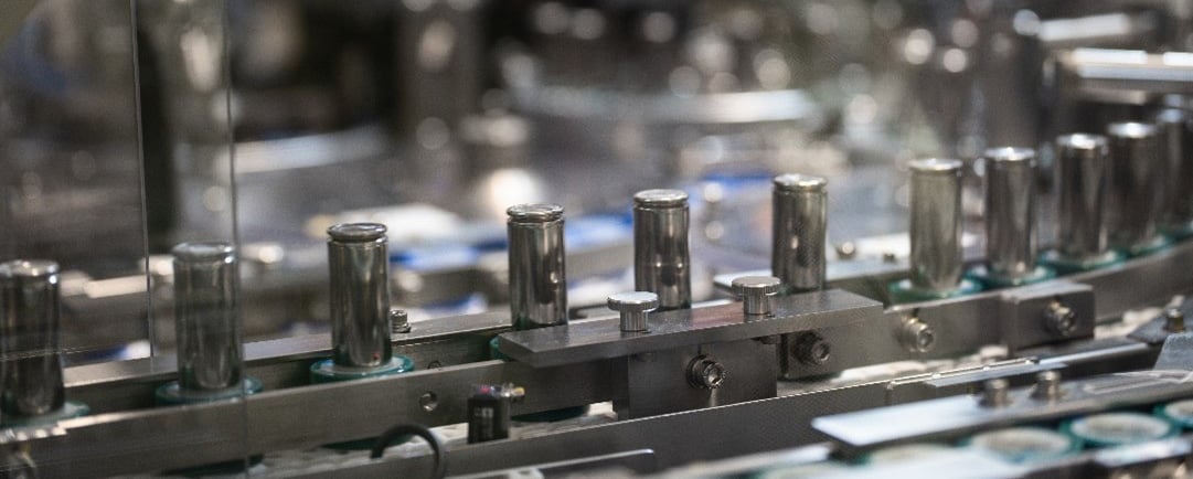 Lithium-ion batteries on a manufacturing assembly line