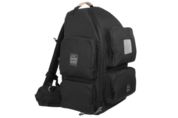 BK-AGCX350 backpack has accessory storage purches for AG-CX350 camcorder gear