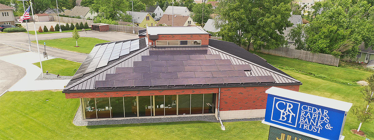 ECG  Solar Panels on Bank Roof