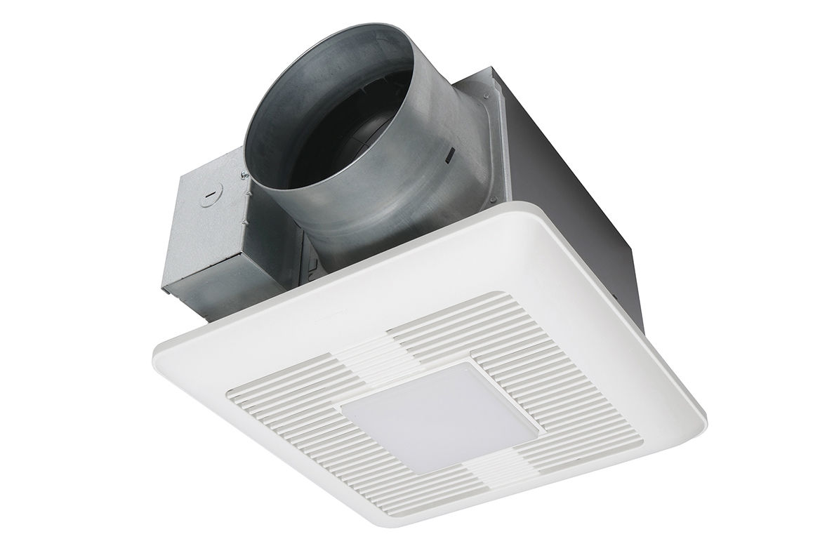 WhispeCeiling® DC™ Fan/LED Light Precision Spot Ventilation Fan 