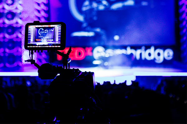 TedX Live Production Live 4K cinematic live projector IMAG production Cinelive varicam LT eva1 aw-ue150