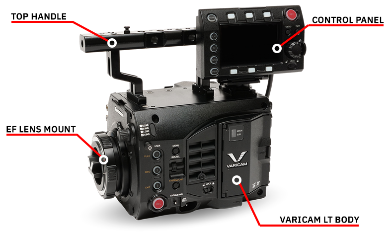 VariCam LT Body Control Panel EF Lens Mount Top Handle AU-V35LT1 camera body