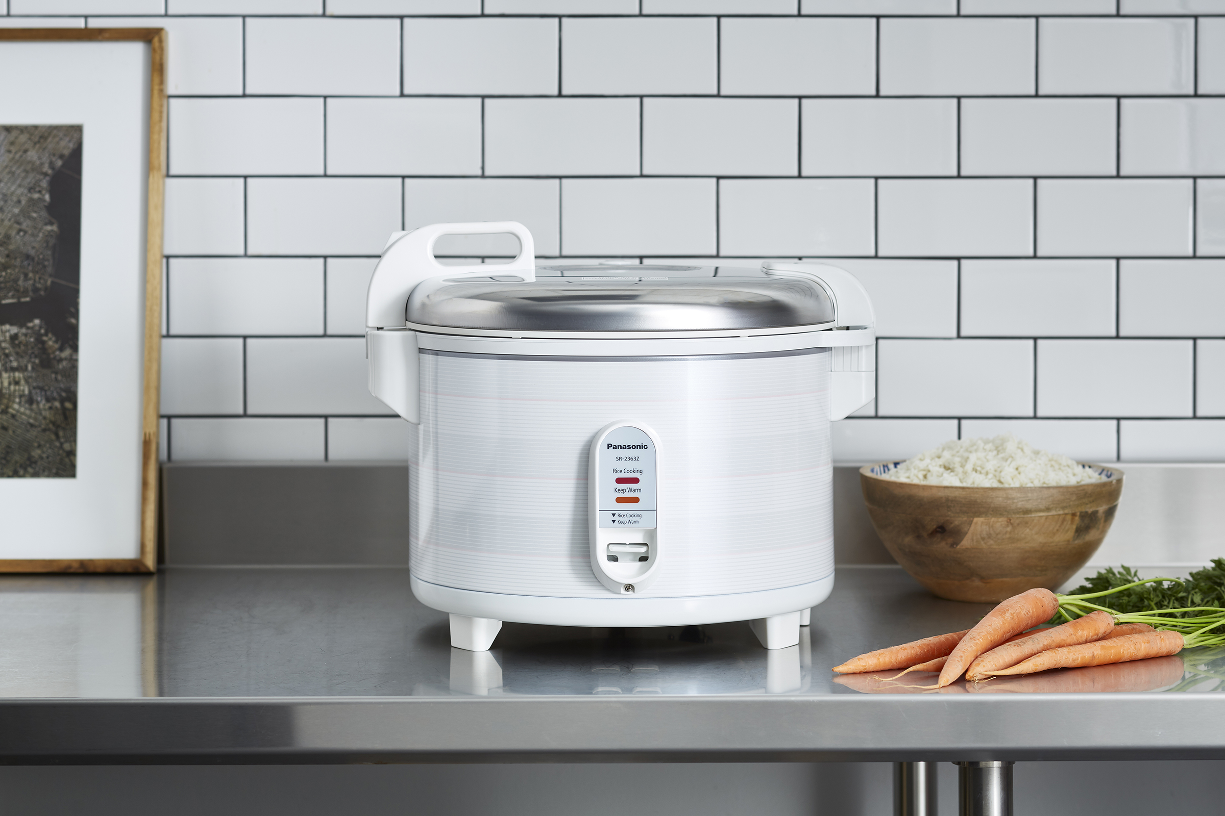 Panasonic SR-2363ZW Commercial Rice Cooker Warmer w/ 40 Cup Capacity, 70 3  oz Portion Servings