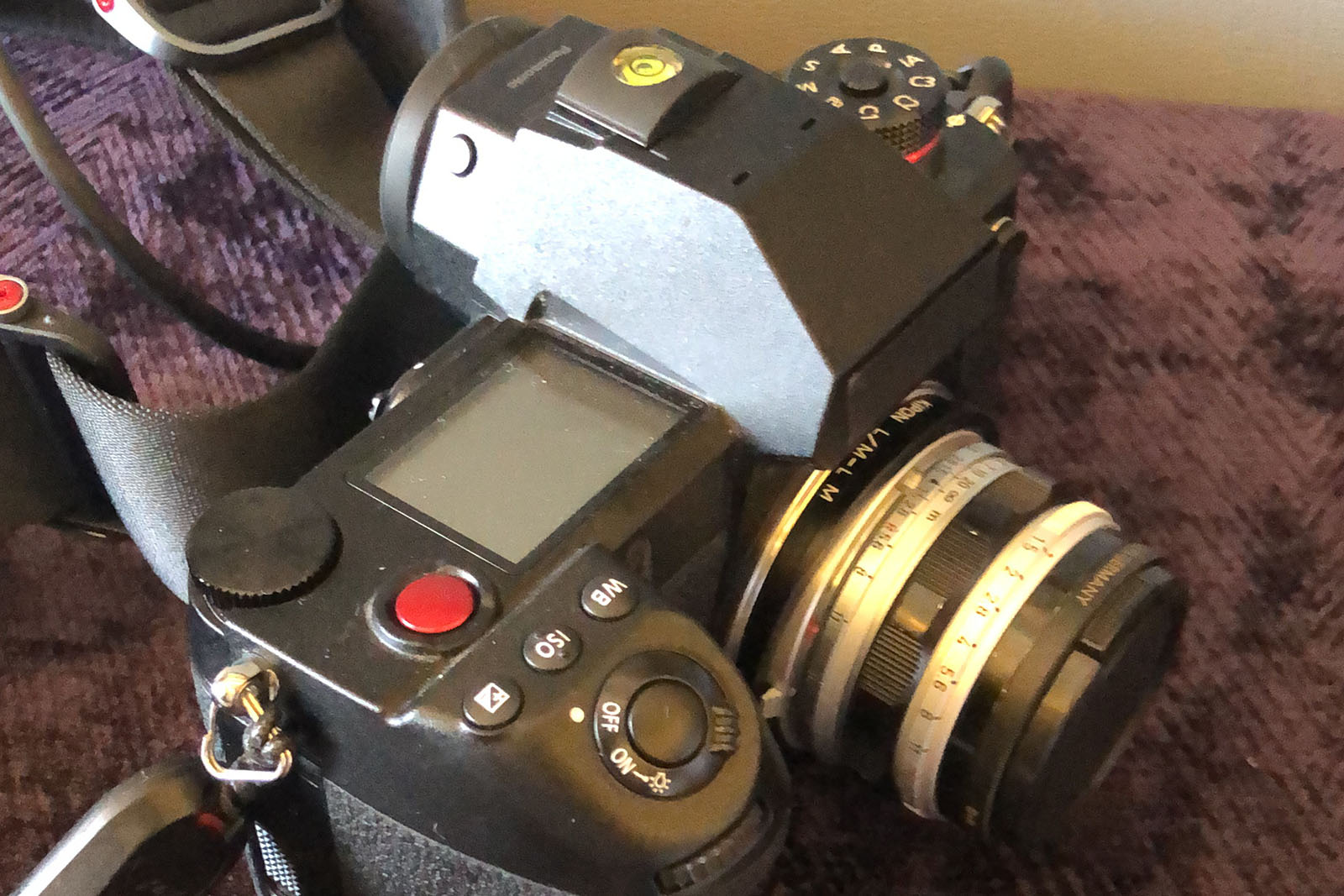 S1H configuration with a Canon LTM lens