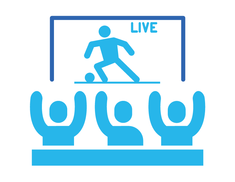 Blue live events icon