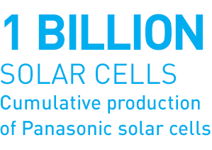 1 Billion Solar Cells: Cumulative production of Panasonic solar cells