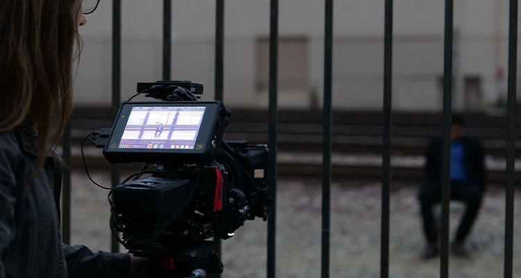 Lumix S1H camera being utilized to shoot cinematic footage onto an Atomos external video recorder