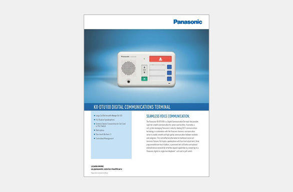 Panasonic KX-DTU100 Spec Sheet
