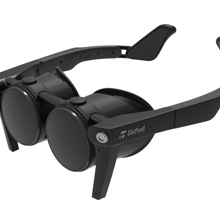 MeganeX VR headset, side angle