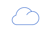 Blue cloud icon