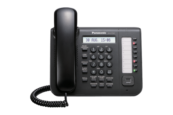 Panasonic KX-DT521 Digital Single Line Business Phone with Speaker Black 