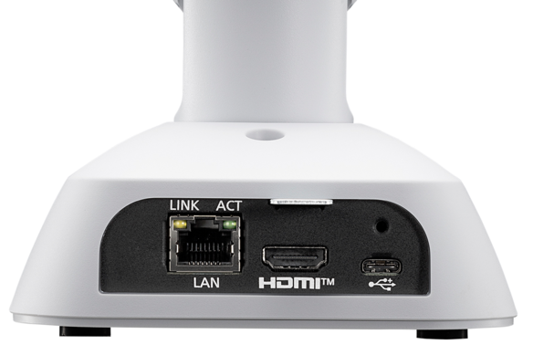 AW-UE4W IP Streaming PTZ Camera USB PoE HDMI Panasonic HE2 Video Conferencing Robocam - inputs outputs rear