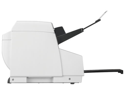 Panasonic KV-S5078 Low Volume Prodution Document Scanner - Left Side View with Extended Paper Trays