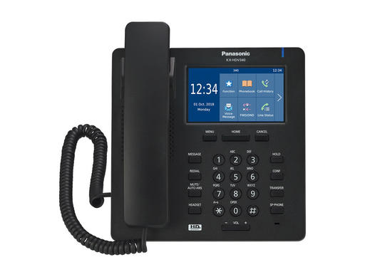 Front view of Panasonic KX-HDV340 SIP desktop terminal phone