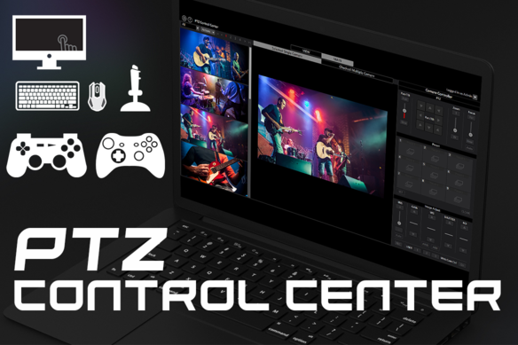 Panasonic PTZ Control Center Software - Robotic Camera Control with keyboard shortcuts mouse joystick touchscreen gamepad playstation xbox controller