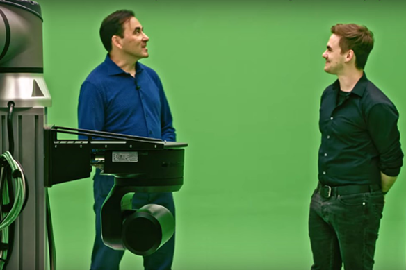 using a robotic camera with a green screen and virtual set