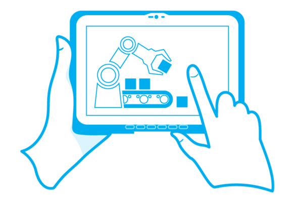 Blue TOUGHBOOK tablet icon