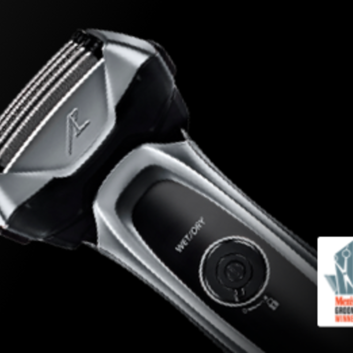 Image of the ES-LV65-S Shaver with Men's Health logo overlaid
