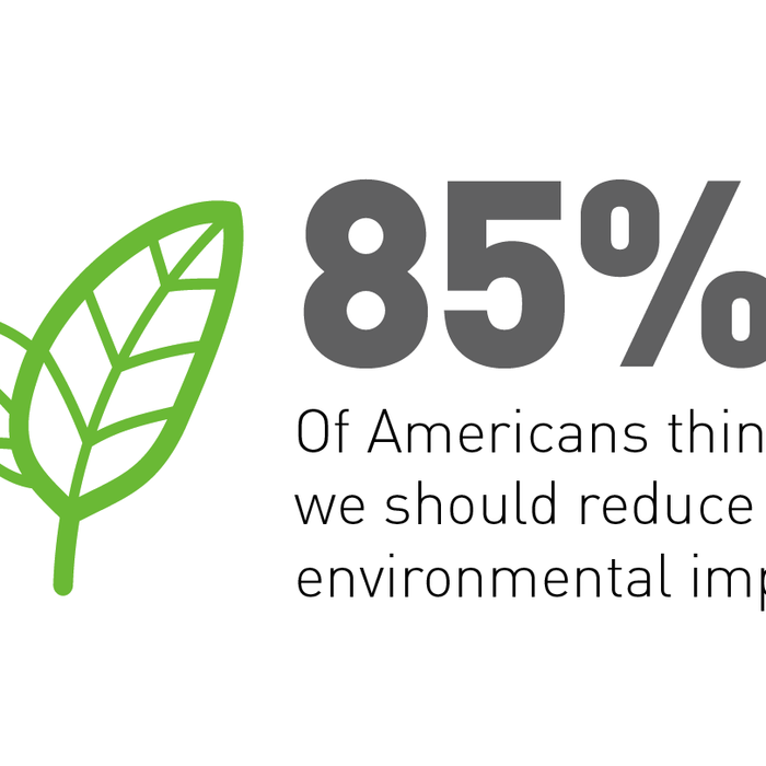85% of Americans think we should reduce our environmental impact