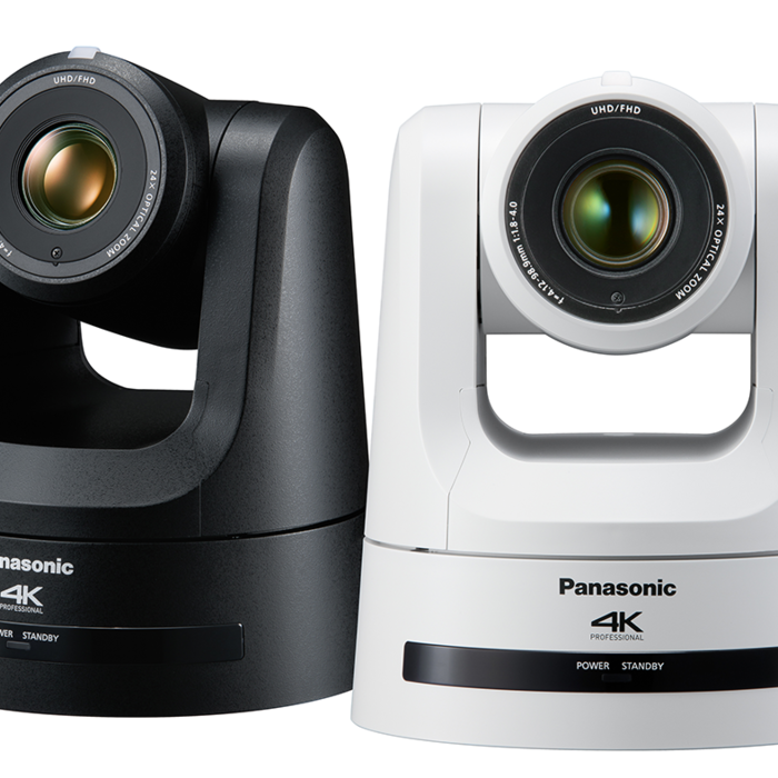 AW-UE100K and AW-UE100W Black & White Professional PTZ Camera Product Shot