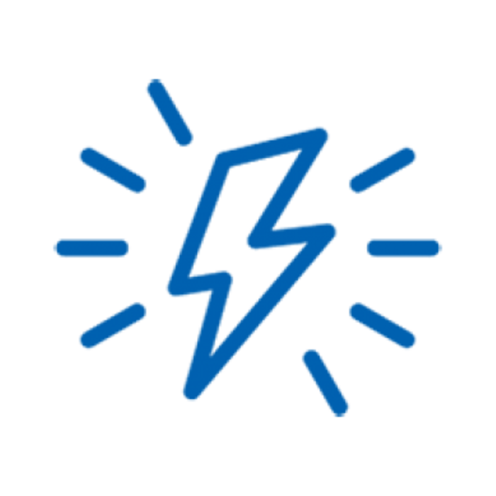 Blue lightning bolt icon