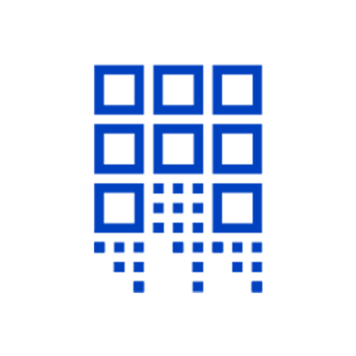 Blue big data icon