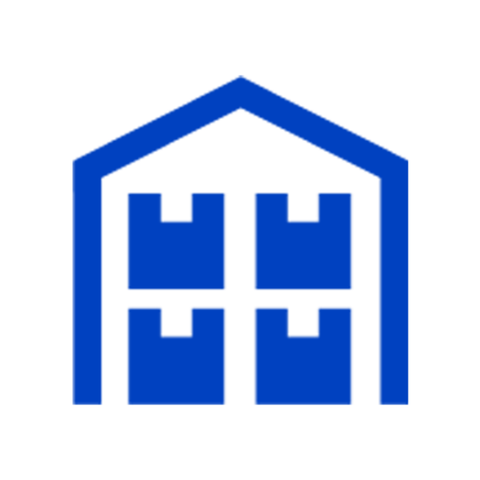 Blue Warehouse Icon