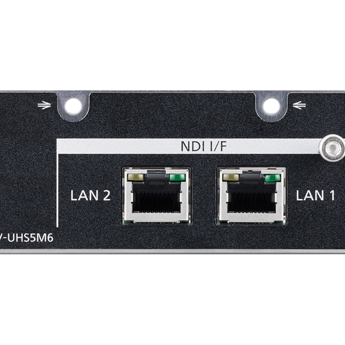 NDI and NDI HX Streaming Input and Output for AV-UHS500 4K Live Production Video Switcher with AV-UHS5M6G