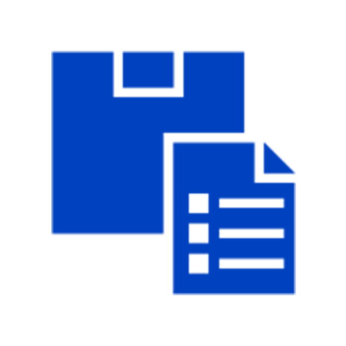 Blue inventory control icon