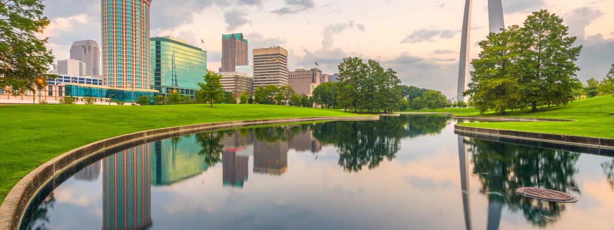Green Living St Louis skyline