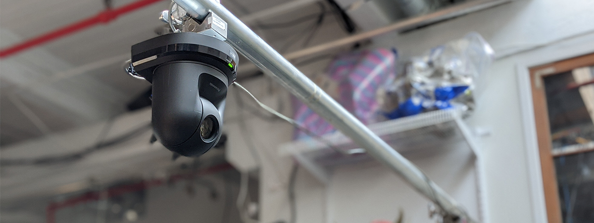 Threaded Films production studio using panasonic HN38 PRO PTZ robotic camera for a remote Twitch video livestream