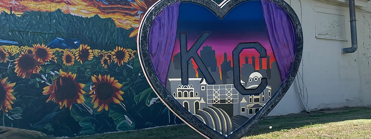 An art installation from Kansas City's 2023 Parade of Hearts
