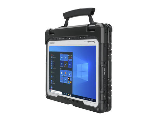 Panasonic TOUGHBOOK 33 fully rugged 2-in-1 computer in convertible carry mode