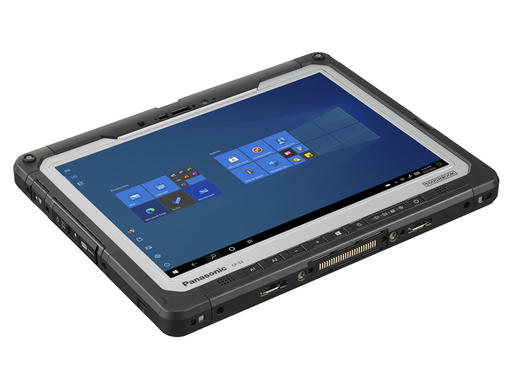 Left front angle view of Panasonic TOUGHBOOK 33 fully rugged tablet